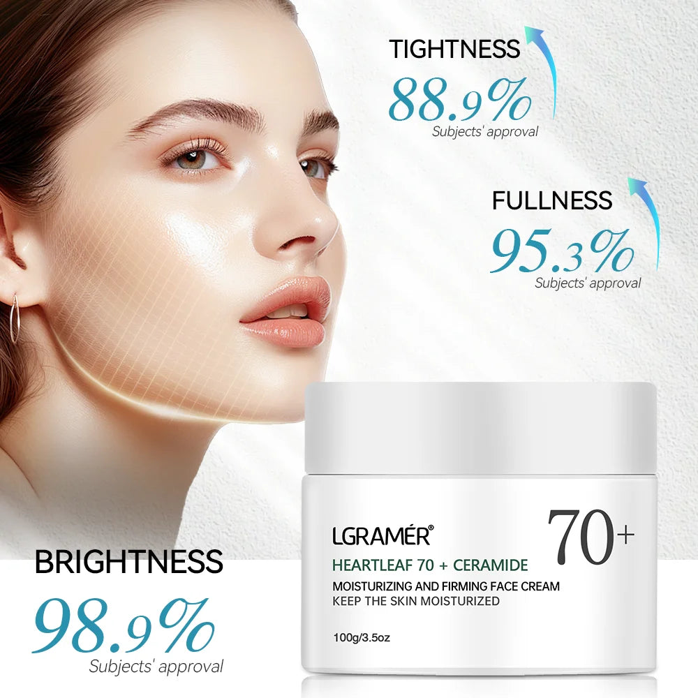 Ceramide Promotes Skin Elasticity and Luster Face Cream, Nourishes, Nourishes, Locks Moisture, and Improves Skin Texture